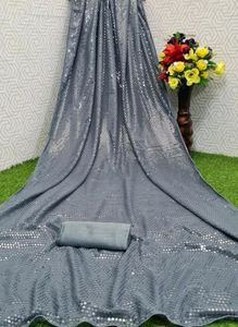 Georgette Squence Work Party Wear 🥻 Saree