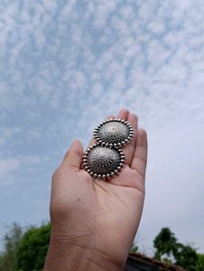 Oxidized Silver Earrings