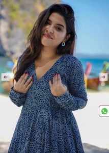 Blue Printed Maxi Dress