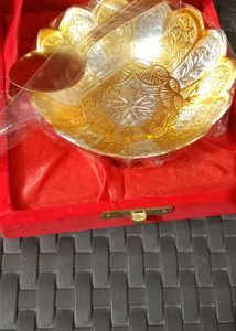 METALMASTERY Silver &amp; Gold Plated Bowl