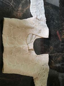 Teal Embellished Saree With Blouse