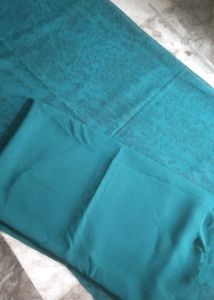 2 piece peacock green unstitched suit