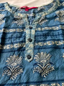 Varanga Blue Ethnic Top
