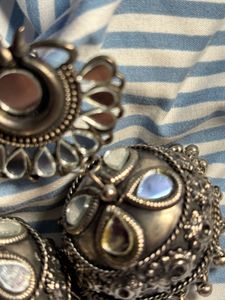 Vintage Style Silver Earrings