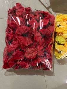 Yellow Flower Garland Ganpati Decorations New