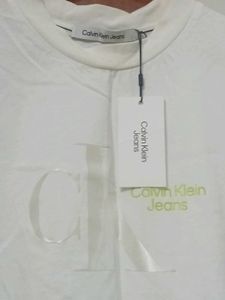 Calvin Klein Jeans White Tee For Women
