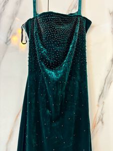 Gorgeous Green Gown Velvet