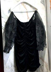 Black Velvet Mini Dress