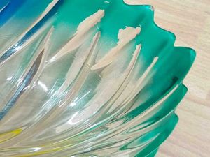 MIKASA WALTHER GLASS LEAF SHAPED WEST GERMANY BOWL