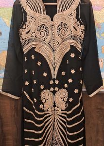Party Wear Suit With Heavy Golden Emb