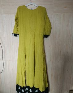 Lime Green Anarkali Dress For Women