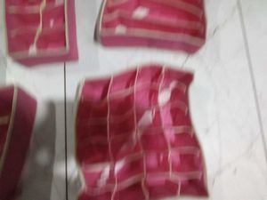 Pink Fabric Drawer Organizers - Set of 5