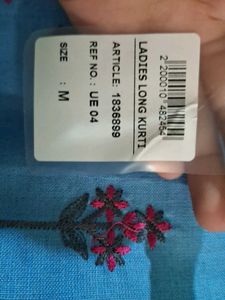 Embroidered  Light Blue Kurti