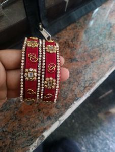 Kundan Bangles Combo