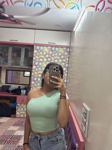 Sage Green One-Shoulder Tee