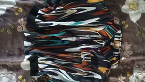 Abstract Print Button-Up Shirt