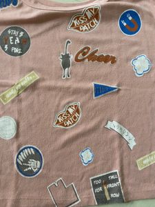 SSS Cute Patchwork Pink Tee