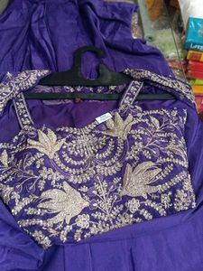 Purple Embroidered Dress