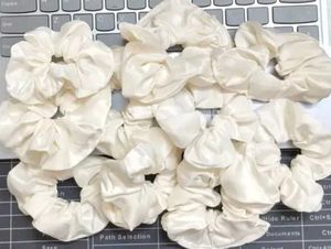 White Satin Scrunchie