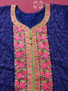 Elegant Blue Embroidered Kurta
