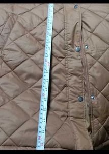 Tan Quilted Padded Jacket, dressberry