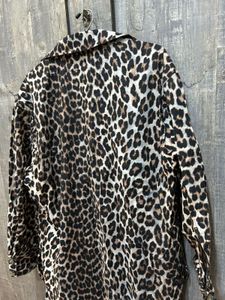 Long Sleeved Shirt- Beige Leopard Print