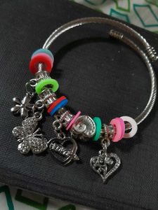 Charm Bracelet with Butterfly & Heart Charms