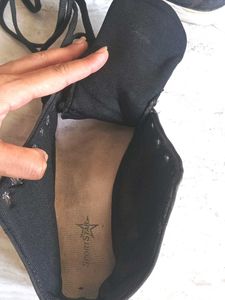 Black Canvas Shoe .