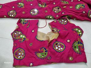 Navratri Chaniya Choli With Dupatta Rani Colour