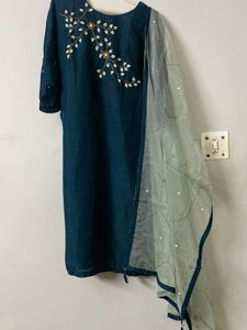 Elegant Teal Complete 3 Piece Suit Set