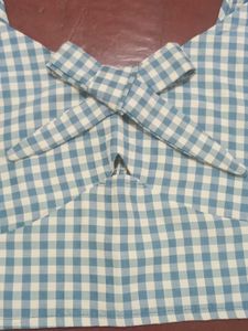 Shein Cut Out Gingham Top