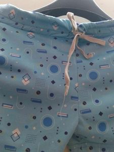 Blue Patterned Shorts S Size