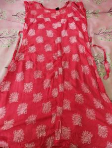 Red Printed Kurta
