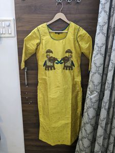 Beautiful Yellow Embroidery Suit