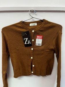 Brown Knit Cardigan