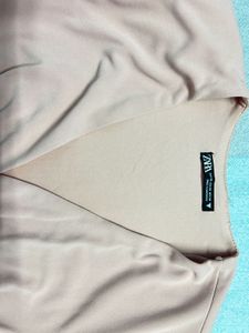 Blush Pink Ruched Bodycon Dress (ZARA)