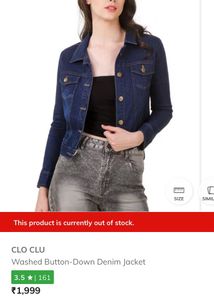 Washed Button Down Denim Jacket