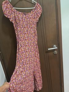 Floral Smocked Maxi Dress – Size S