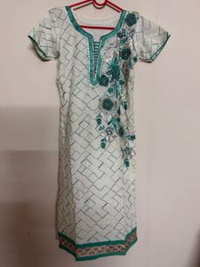 Teal &amp; Silver Salwar Kameez