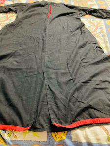 Black Nice Long Kurty Inside Pocket