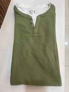 Olive Green Henley Shirt