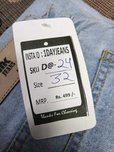 🥰D@24 Size-32 Straight Jeans
