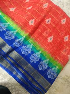 Red And Blue Saree