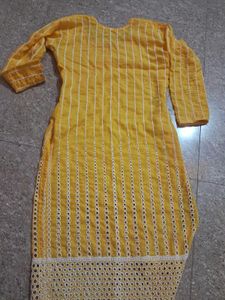 Yellow Cotton Kurta