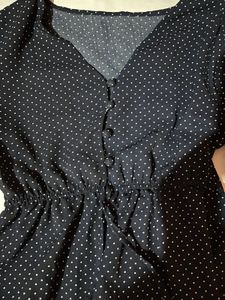 Nay Blue Polka Dot Blouse