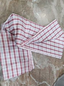 Red Checked Unstitched Shirt