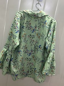 Green Floral Top