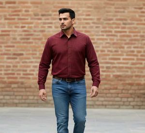 Striped Maroon Shirt