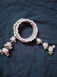 Silver Jhumka Bangles