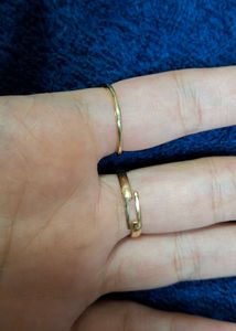 Set Of 2 Gold Colour Rings For Women